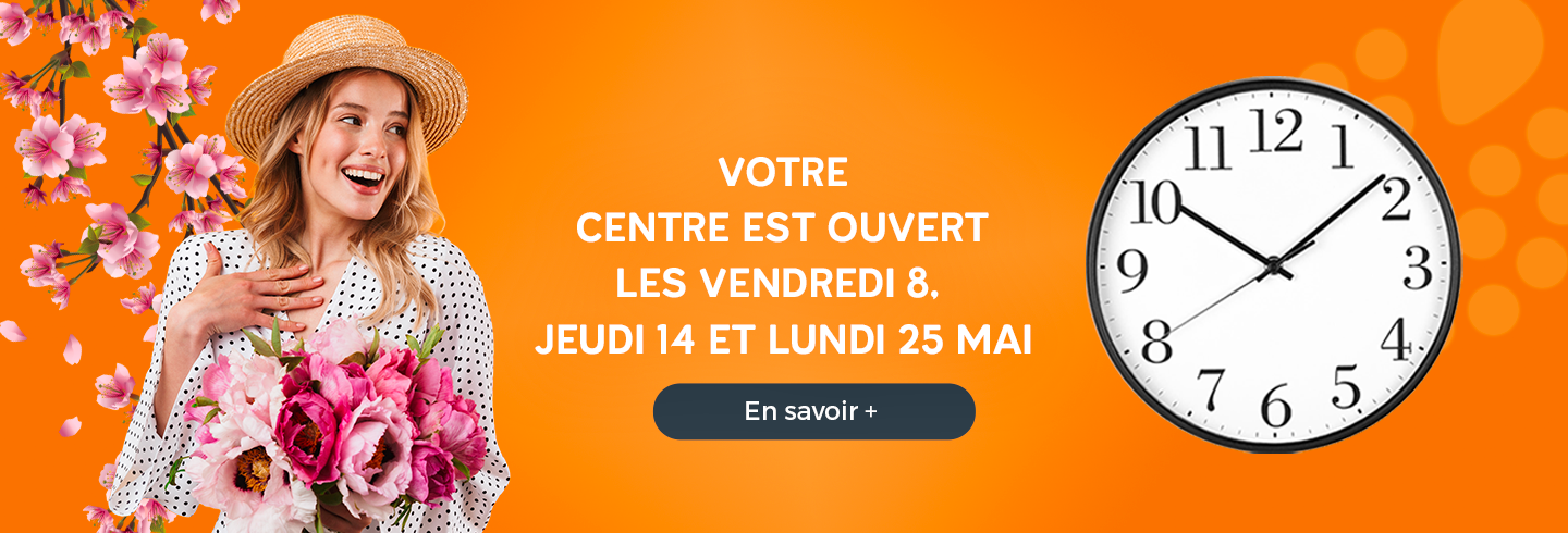 Horaires exceptionnels de mai Aushopping Cognac