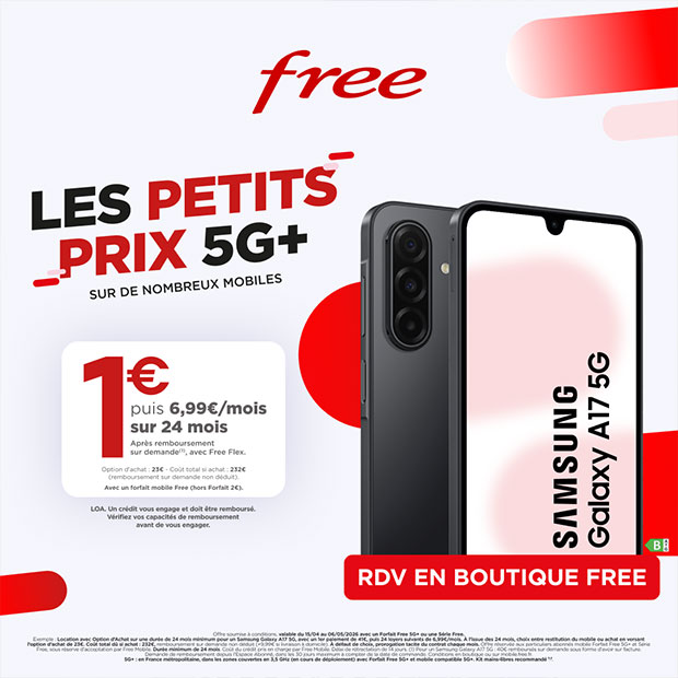 La période des Petits Prix 5G+ est de retour chez Free !