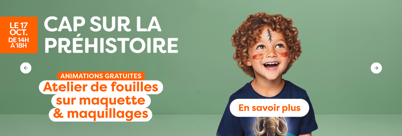 Aushopping Cognac préhistoire Paléosite animation gratuite